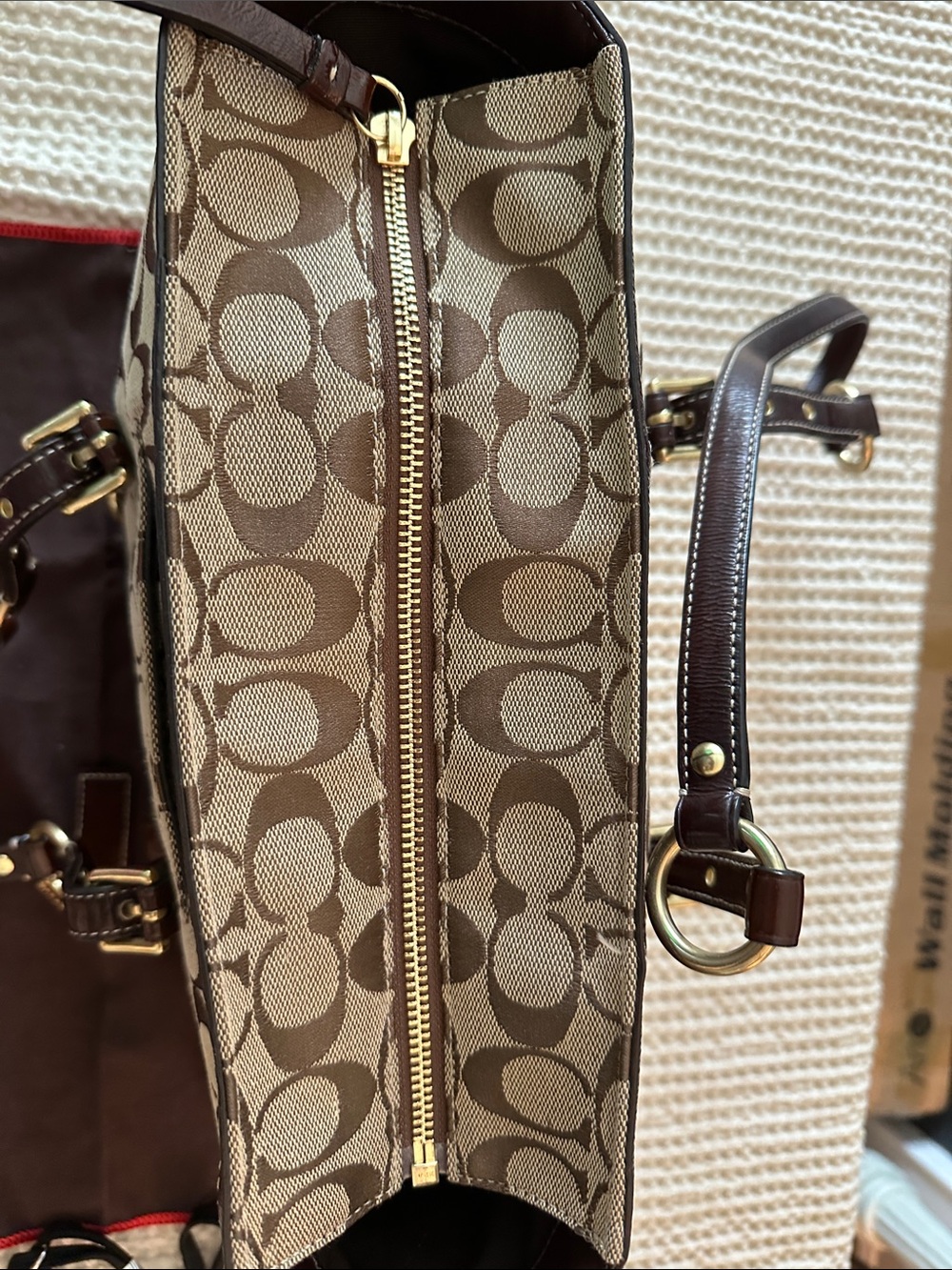 NW paperwork Y2K an authentic vintage Coach Gallery Signature Tote - Picture 7 of 11